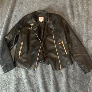 Art class black pleather jacket